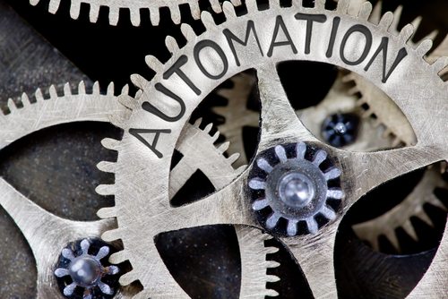 Automation” written on a gear